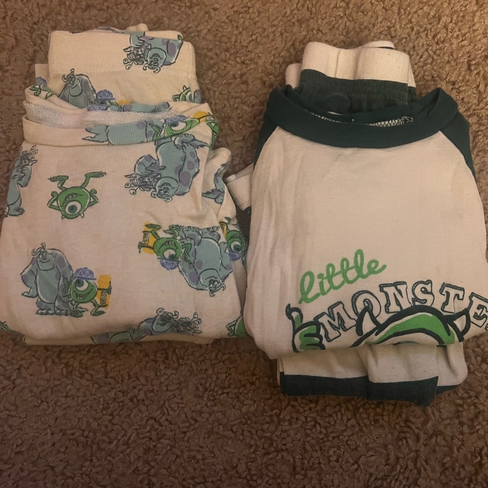 Set of 2 - 3T - Monsters Inc - Long Sleeve PJs
